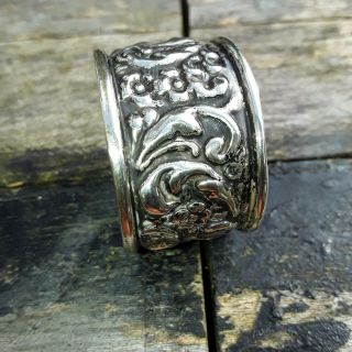 ANTIQUE BOOTS PURE DRUG CO SOLID SILVER NAPKIN RING BIRMINGHAM 1905c 5