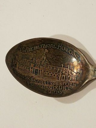 Lewis & Clark Exposition Portland Oregon Sterling Silver Spoon 1905 agriculture 2