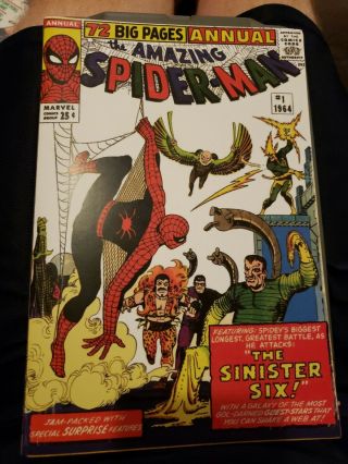 Spider - Man Annual 1 Sinister Six Silver Age Marvel Comic 1964 Fr - Gd