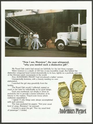 Audemars Piguet Royal Oak Watch - 1982 Vintage Print Ad