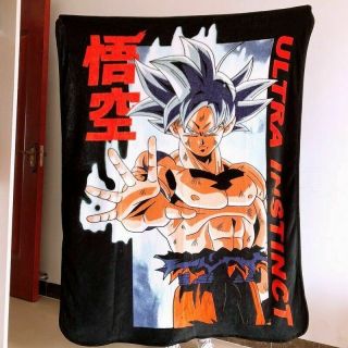 Dragon Ball Z Goku Ultra Instinct Plush Fleece Throw Blanket Winter Warm