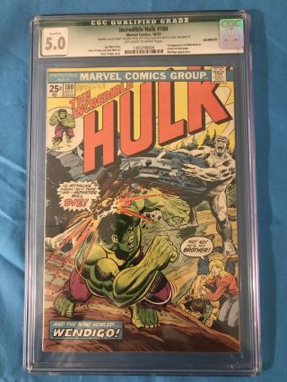 The Incredible Hulk 180 Cgc 5.  0 Qualified 1st App Wolverine In Cameo No Mvs