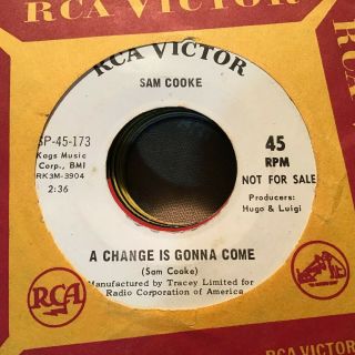 45 Rpm Sam Cooke Rca Victor Dj 173 A Change Is Gonna Come Vg