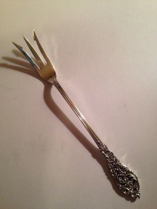Reed & Barton Florentine Lace Sterling Silver Pickle Fork - 5 - 5/8 " - Mid Century
