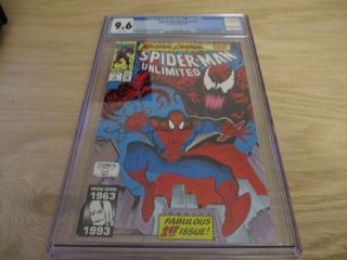 Spider - Man Unlimited 1 1st Appearance Of Shriek Cgc 9.  6 White Pages 5/93