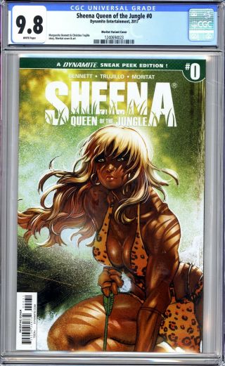 Sheena Queen Of The Jungle 0 Moritat Variant Cgc 9.  8