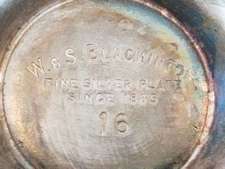 VINTAGE W&S BLACKINTON FINE SILVER PLATE WINE GOBLET 16 SET OF 2 7
