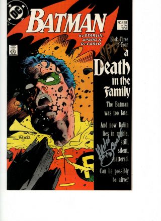 Batman 428 Signed By Mike Decarlo And James Starlin