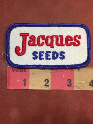 Vtg Jacques Seeds Farm / Agriculture / Farming Related Advertising Patch 92nf