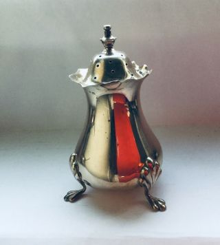 Vintage Sterling Silver Pepper Pot,  Birmingham 1957