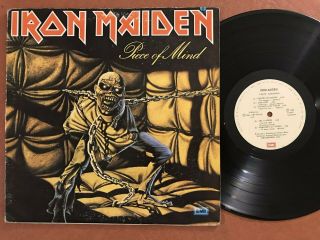 Iron Maiden Mexican 1983 Lp Piece Of Mind Gatefold Ex,  Latin America