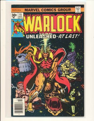 Warlock 15 - Thanos Cover & Story Fine,  Cond.