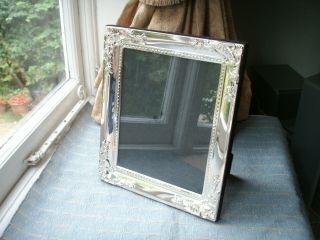 Old Vintage Silver Plated Edwardian Style Large Photo Picture Frame Photograph