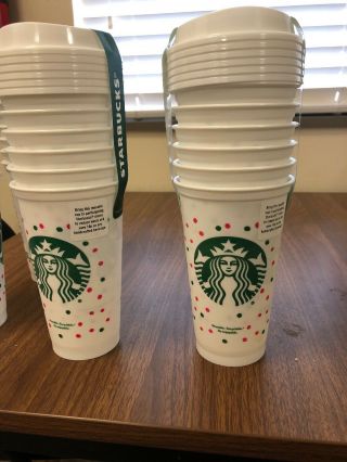 Starbucks 6 - Pack Reusable To - Go Cups Polka Dot