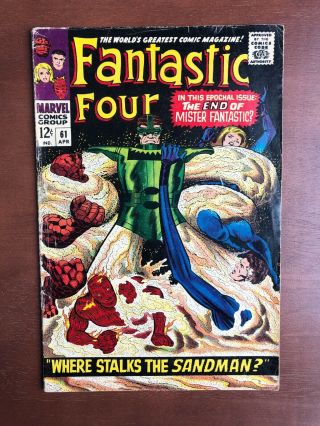 Fantastic Four 61 (1967) 5.  5 Vg Marvel Key Issue Comic Silver Age Inhuman App