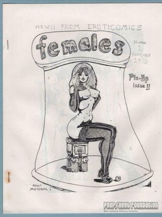 Females Comic Fanzine Randy H.  Crawford Topless Superhero Pinup Mini - Comix 1976
