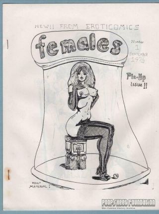 FEMALES comic fanzine RANDY H.  CRAWFORD topless superhero pinup mini - comix 1976 2