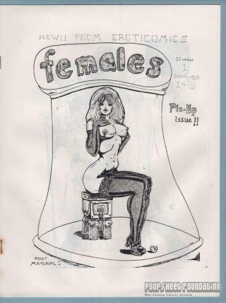 FEMALES comic fanzine RANDY H.  CRAWFORD topless superhero pinup mini - comix 1976 3
