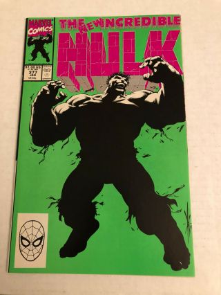 The Incredible Hulk 377 (1991) Signed By Peter David 1st App Professor Hulk