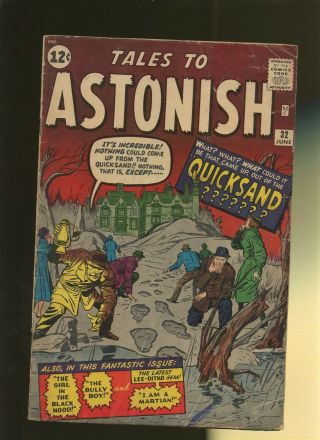 Tales To Astonish 32 Gd,  2.  5 1 Book Marvel Monsters Jack Kirby Steve Ditko
