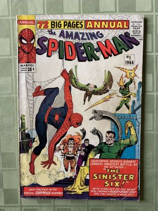 Spider - Man Annual 1 Marvel Silver Age Sinister Six Stan Lee Look