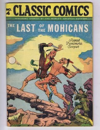 Classic Comics 4 (vgf) Hrn 28 Long Island 1946 Last Of The Mohicans (c 17541)