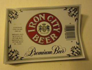 Of 100 Old Vintage Iron City Beer Labels - Pittsburgh Pa.  - Quart