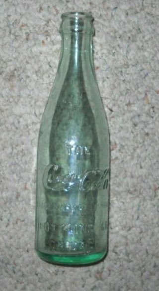 Aqua Embossed Coca Cola Glass Bottle Chicago 2