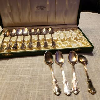 Vintage Silverplate Or Possibly Silver Demitasse Spoons From Sweden Boxed