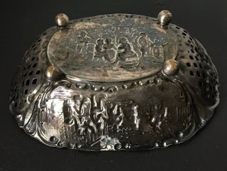 Vintage Signed,  D.  S.  Co. ,  Derby Silver Silverplate Bowl Drinking Gathering Scene 8