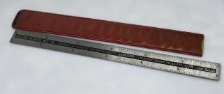 Vintage Chicago Rawhide Mfg Sirvis Leather Sirvene C/r Oil Seals Steel Ruler 6”