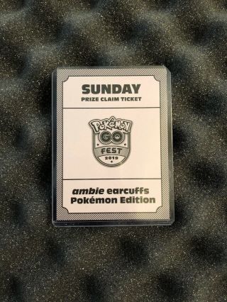 Unripped Pvp Ambie Prize Ticket Pokemon Go Fest Chicago 2019 Extremely Rare