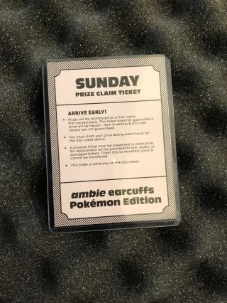 UNRIPPED PvP AMBIE PRIZE TICKET POKEMON GO FEST CHICAGO 2019 EXTREMELY RARE 2