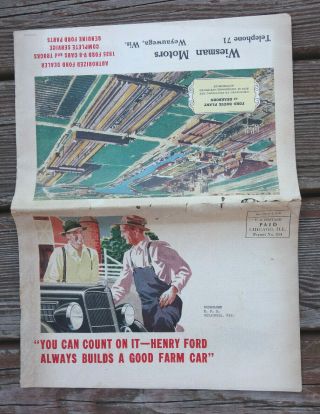 Vintage 1935 Ford Motor Company Sales Brochure Antique Farm News