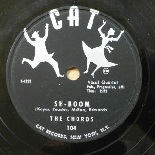Sh - Booms Aka Chords Doo - Wop 78 Sh - Boom B/w Little Maiden Cat Label Vg,  Rj 265