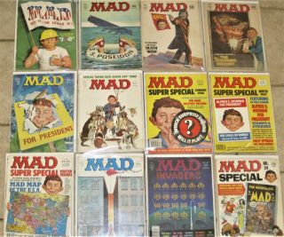 12 Vintage Mad Magazines 1970 