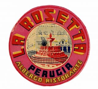 Hotel La Rosetta Luggage Deco Label (perugia)