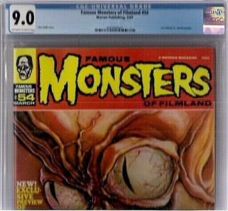 Famous Monsters Of Filmland 54 Cgc 9.  0 Ow - W,  1969 Chaney Autobiography