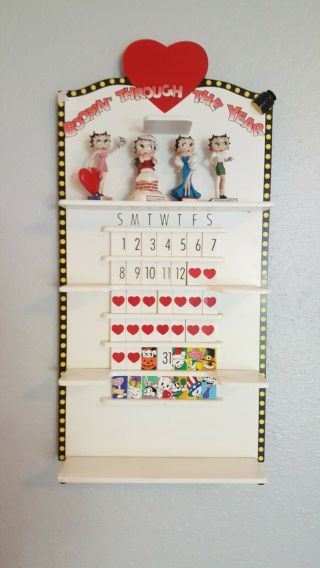 Danbury Betty Poop " Booping Through The Year " Display For Calendar Figurine