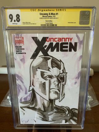 Uncanny X - Men 1 Sketch Cover - Cgc 9.  8 Ss - Sketch Edition Gene Ha - Magneto