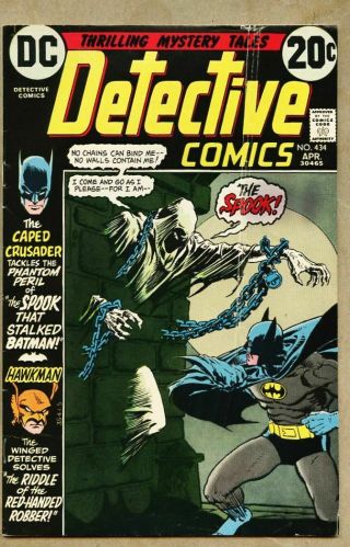Detective Comics 434 - 1973 Vg 4.  0 Batman The Spook
