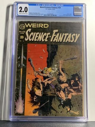 Weird Science Fantasy 29 Wally Wood Art Cgc 2.  0 Classic Frank Frazetta Ec Cover