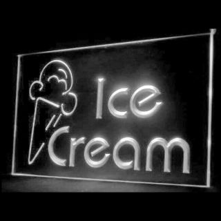110126 Ice Cream Newest Shop Cafe Banana Split Vanilla Truffle Led Light Sign