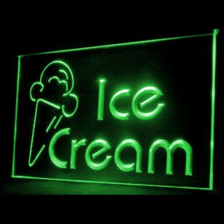 110126 Ice Cream Newest Shop Cafe Banana Split Vanilla Truffle LED Light Sign 2