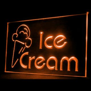110126 Ice Cream Newest Shop Cafe Banana Split Vanilla Truffle LED Light Sign 3