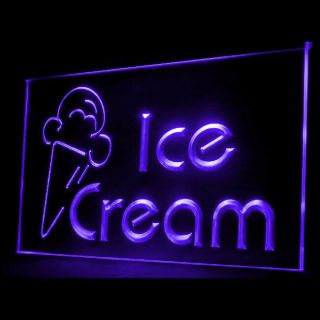 110126 Ice Cream Newest Shop Cafe Banana Split Vanilla Truffle LED Light Sign 4
