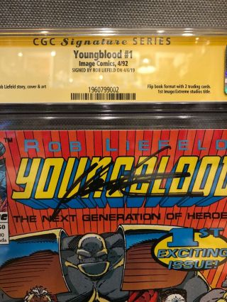 Youngblood 1 First Print Signature Series signed Rob Liefeld CGC 9.  8 2