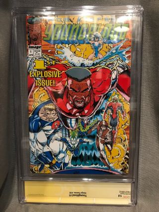 Youngblood 1 First Print Signature Series signed Rob Liefeld CGC 9.  8 3