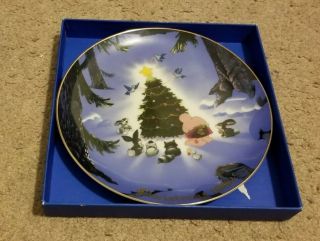1982 Ziggy Christmas Plate Tom Wilson Limited Edition 12000 W/box Tree Scene