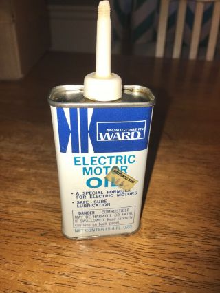 Vintage Montgomery Ward Electric Motor Oil Can 4 Oz.